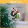 Acrylic Santa Festive Car Accessory Holiday Theme Vehicle Decoration Pendant