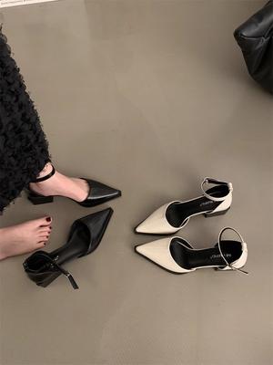 Мода Летние Женские Туфли Сандалии Леди Мэри Джейн Черные Каблуки Брендовые Лодочки Африканская Лолита Ретро Блок Бежевый Модные Скандалы Высокие