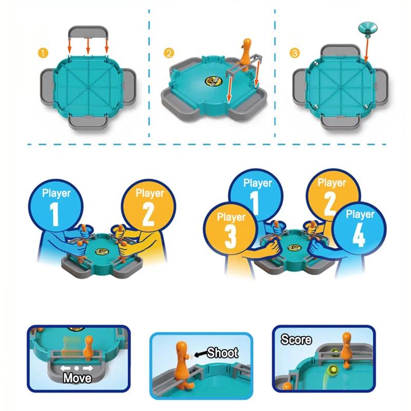 Настольная игра пинбол для 2-4 игроков для семейной вечеринки, интерактивный футбольный стол, социальная игра-битва для друзей, веселье