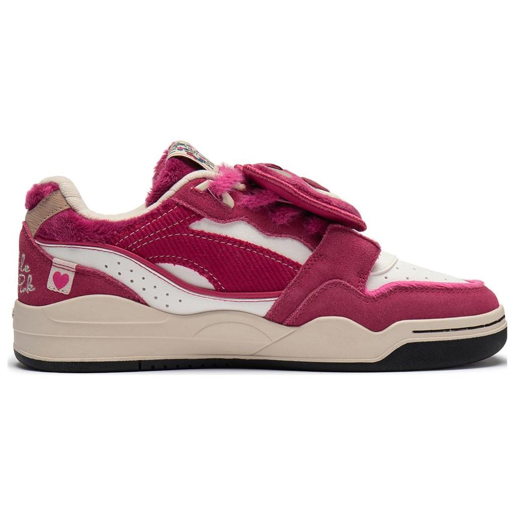 Li Ning Moon White Strawberry Bear удобные универсальные толстые подошвы увеличивающие высоту амортизирующие легкие низкие кроссовки для скейтбординга AGCT416-5