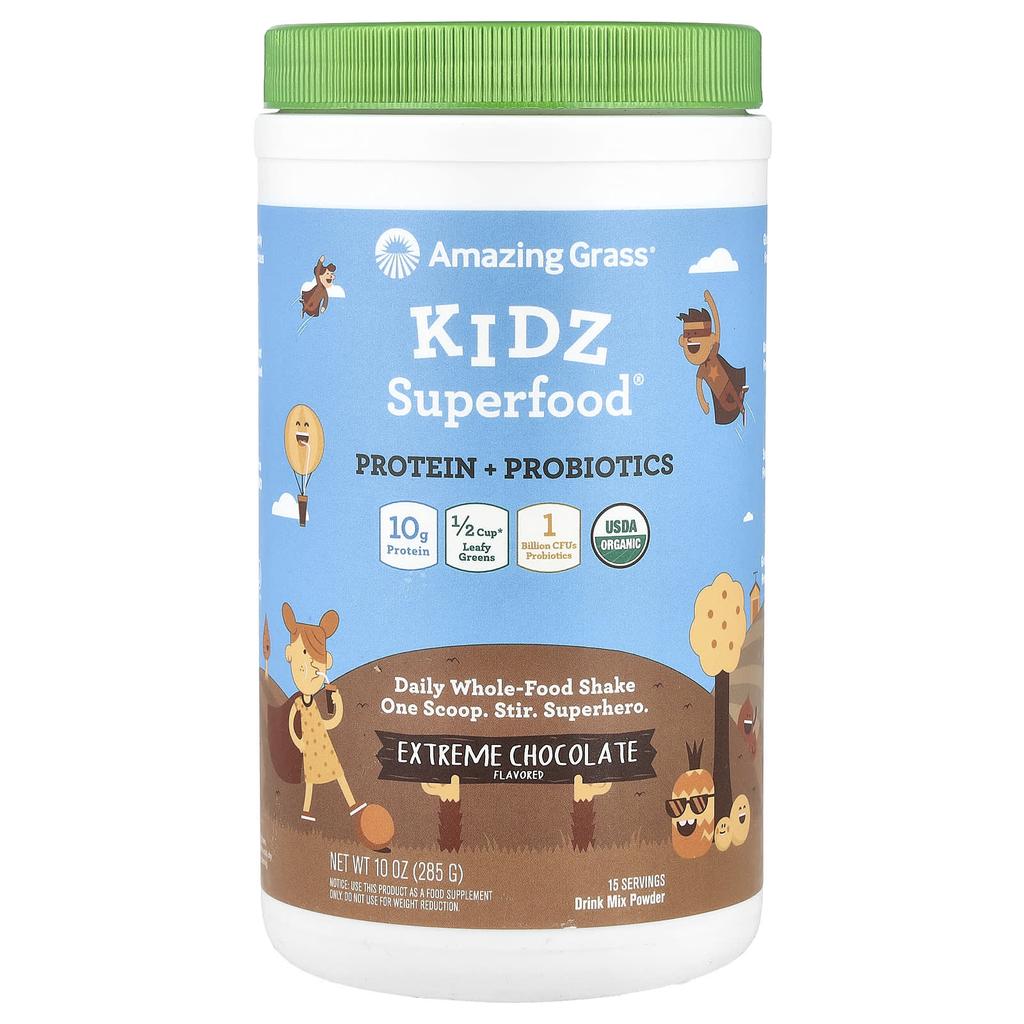 Kidz Superfood®, Protein + Probiotic, Extreme Chocolate, 285G (10Oz)