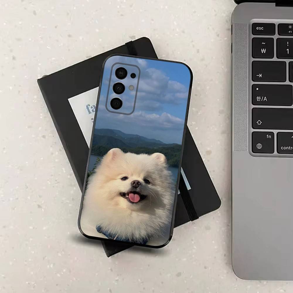 Cute P-Pomeranian Dogs Phone For Samsung Galaxy A53,31,52,72,41,22,73,32,71,Note,J7,8,9,5G Soft Black Silicone Case