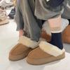 Wool Slippers Women's New Winter Fur Integrated Thick-bottomed Bag Head Fluffy Slippers Plush Snow Boots