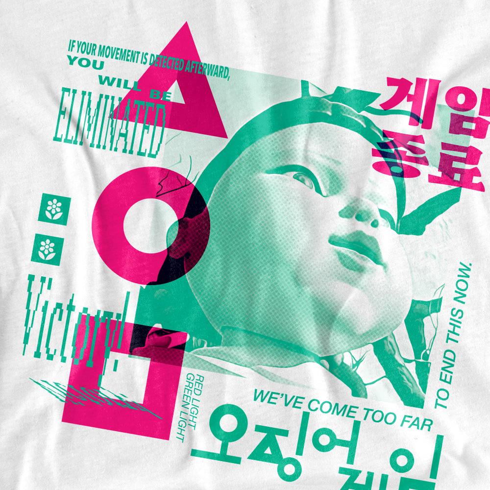 Футболка с надписью Squid Game Mens Young Hee Overlay