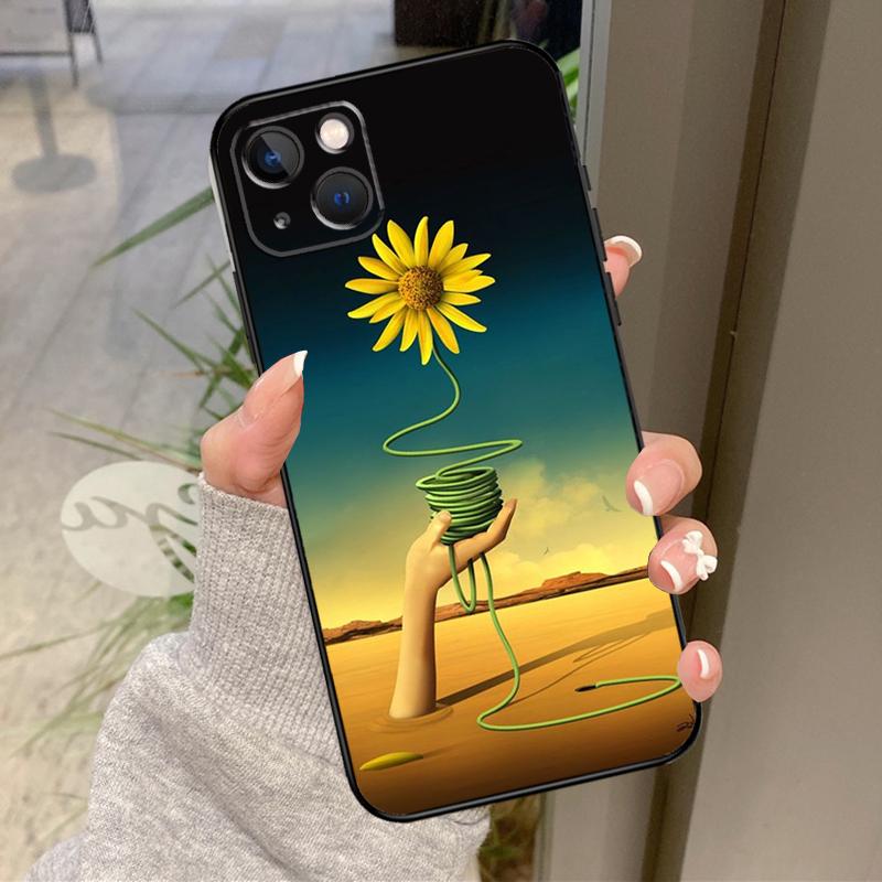 Чехол для телефона с картиной Сальвадора Дали для iPhone 16 Pro Max 14 11 12 13 15 Pro Max Mini XR 16e 15 16 Plus Задняя крышка