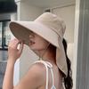 Women's Lightweight Sun Hat with Ponytail Hole & Adjustable Drawstring - Wide Brim, Breathable Polyester for Outdoor, Vacation, Sports & Casual Wear,
