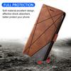 For Samsung Galaxy S24 FE Case Imprinted Lines PU Leather Splicing Wallet Phone Cover