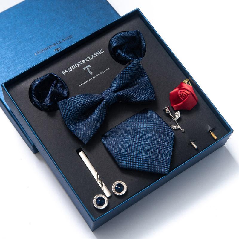 Men'S Tie Bow Tie Square Towel 8-Piece Gift Box Set Boyfriend Tie Gift