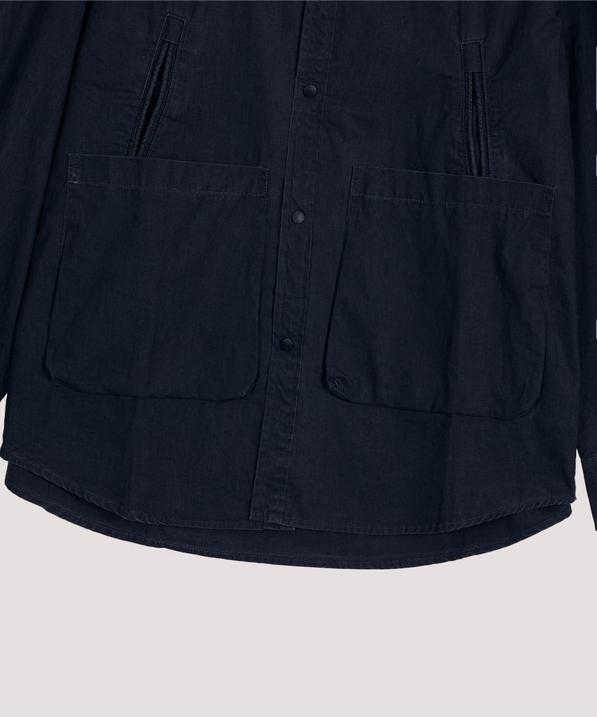 В НАСТОЯЩЕЕ ВРЕМЯ Куртка-рубашка с карманами, garment washed_Черный