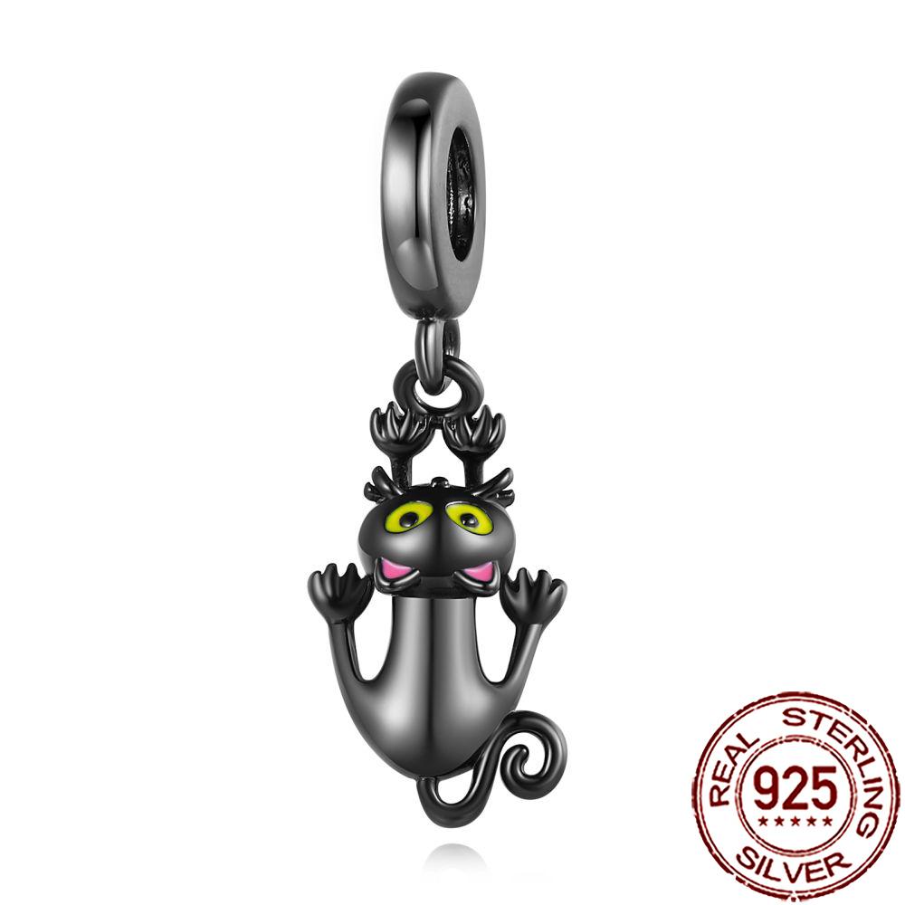 New Charms 925 Silver Cat Dog Flamingo Chameleon Axolotl Animal Beads Fit Bracelet Necklace Women DIY Jewelry
