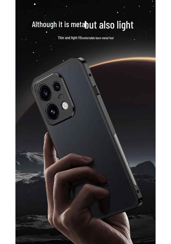 Oppo Reno16 Металлическая пряжка-бегемот Чехол с теплоотводом - Ударопрочный защитный чехол
