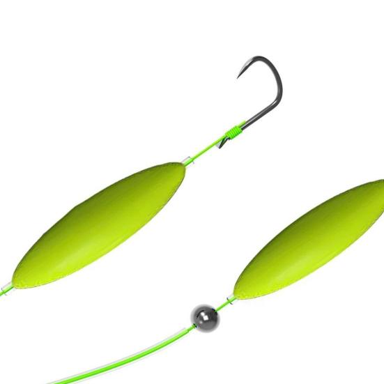 Carp Fishing Rig with Double Hooks Reverse Bottom Line Offshore Surf Saltwater Fishing Rig with Space Bean Fishing Accessories