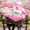 1PC Unicorn Hearts Umbrella-8-Rib Reinforced Portable Folding Travel Suitable for All Seasons Outdoor Daily Use-G320