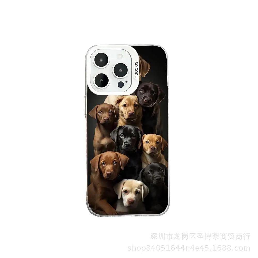 Полноэкранная собака подходит для Apple 15 цвет серебристый iPhone14Pro креативный 11promax матовый 16 защитный чехол 17