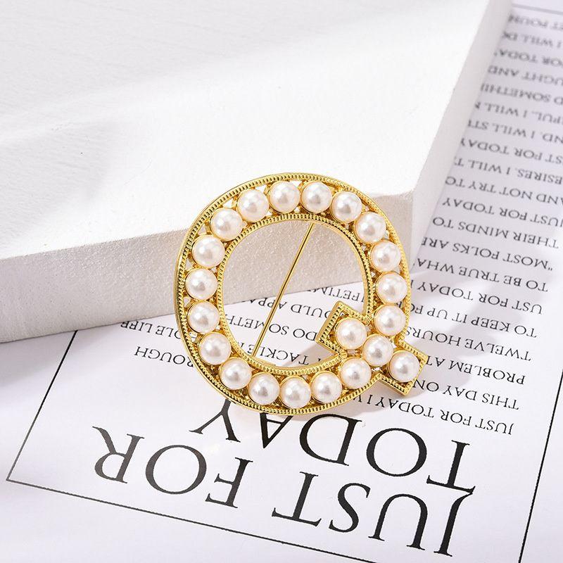 Брошь в классическом стиле, очаровательная брошь, булавка с буквой, модная брошь, модная булавка