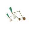 Пара итальянских настенных светильников Diabolo середины 1950-х годов из необработанной латуни