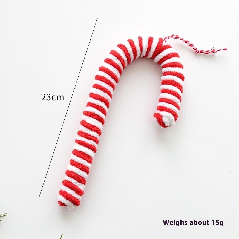 Рождественские украшения Красные и белые бархатные украшения Рождественские шары Леденцы Рождественские елки Декоративные подвески Инс Орнам