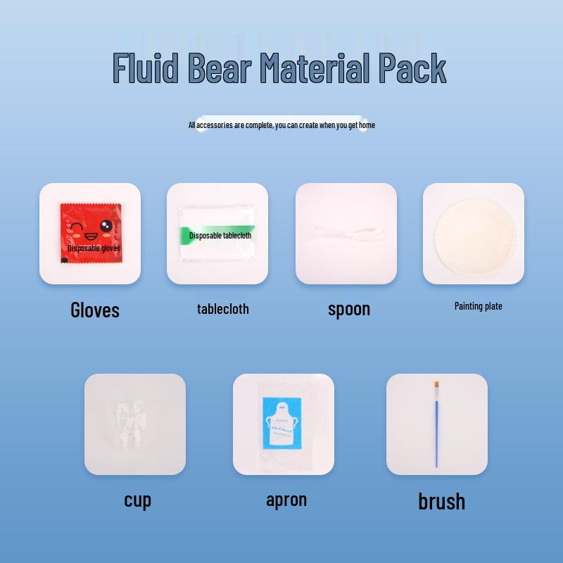 Сделай сам Виниловая кукла Жестокий медведь Брелок Набор пигментов