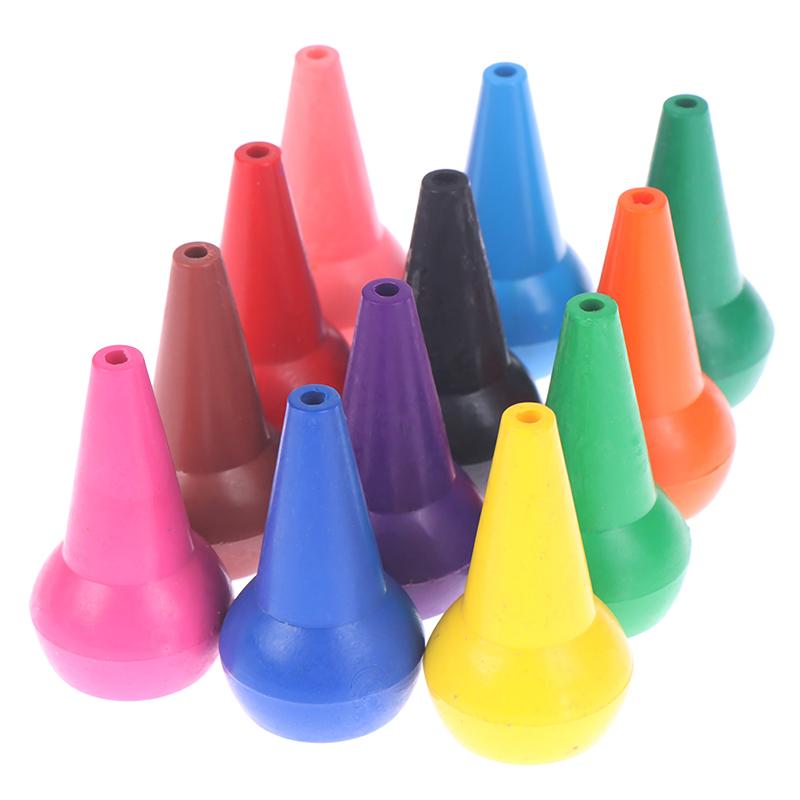 12Pcs Non-Toxic Children Safety Color Crayons Baby 3D Finger Art Supplies