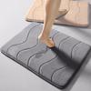 Bath Mat Flexible Anti-fade Solid Color Utility Anti-skid Water Absorbent Floor Carpet for Living Room