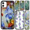 Чехол для телефона с рисунком ирисов Для iPhone 17 Air 16 pro max 15 14 plus 12 13 Защитная крышка coque