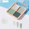 4 Colors Eye Shadow Palette Blue Matte Pearlescent Highlight Eyeshadow Palette Beauty Cosmetics