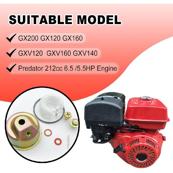Carburetor Kit Needle Bowl Float Gasket Seal Pin Compatible with Honda GX120 GX160 GXV140 GXV160 GX200 GXV120 Start Electric Generators/Water