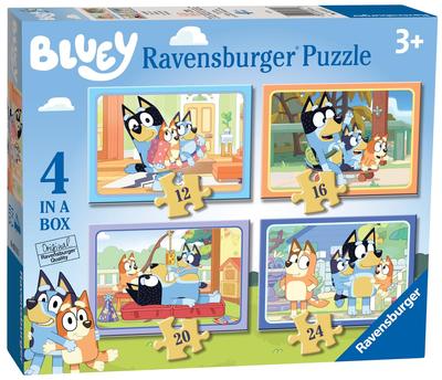Ravensburger Bluey - 4 в коробке (12, 16, 20, 24 штуки) Пазлы для детей от 3 лет и старше