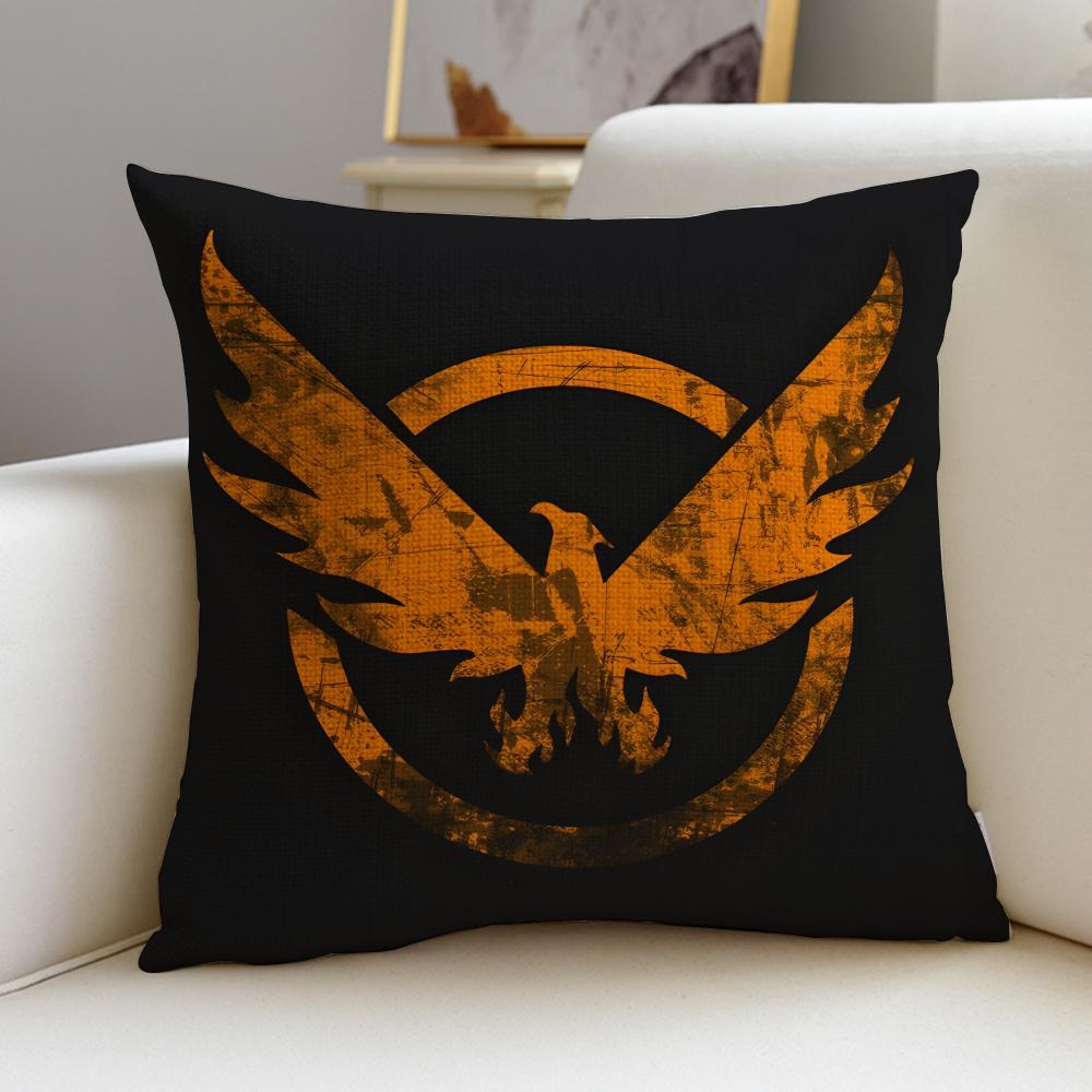 Tom Clancys The DivisionS Cushion Cover Breathable and skinfriendly linen pillowcase square removable and washable cushion