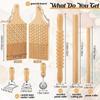 7-Piece Gnocchi Pasta Making Tools, Wooden Pasta Board with Ravioli Stamp and Rolling Pin Set, for Homemade Pasta