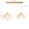 Nordic Wabisabi Rattan Led Pendant Light Dining Room Bedroom Balcony Chandelier Loft Hanging Lamps Home Decoration Lustre Lamp