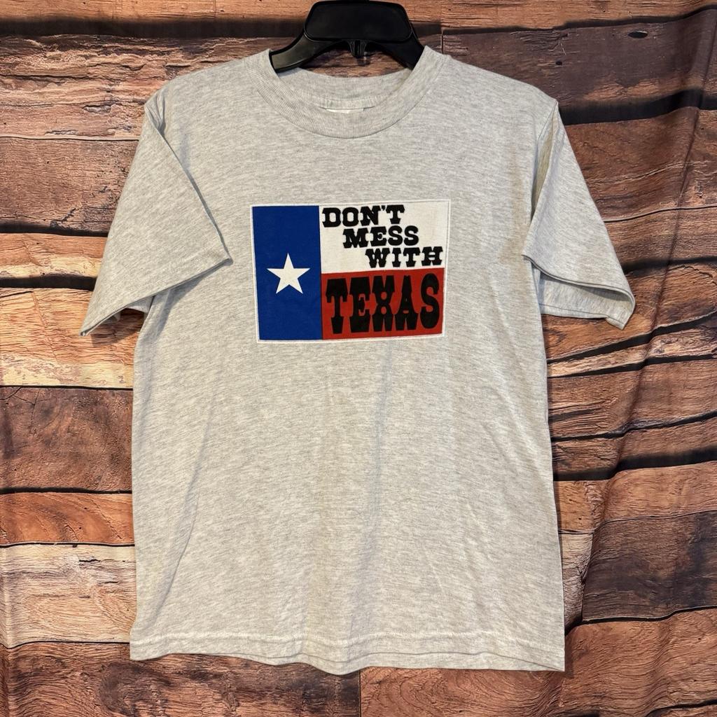 Tultex Don't Mess With Texas Large Gray Texas Tech Basketball Signed Unisex T-Shirt