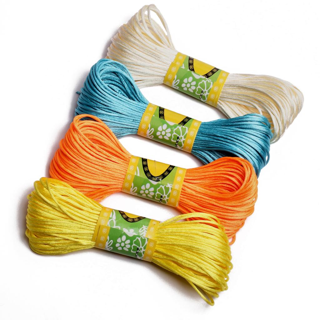 Высококачественный браслет, плетеная веревка, новая, 20 м/рулон, 2 мм, нить, китайский узел, сделай сам, кисточки, шнур макраме, нить Шамбала, ювелирные аксессуары