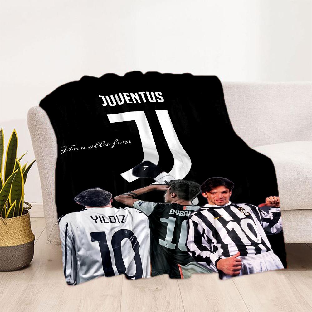 Juventus Team Celebration Blanket Durable Comfort Suitable for Sofa Bed Office for All Seasons Digital Print Birthday Christmas Gift Blanket
