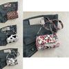 Stylish And Trendy Spring Summer Large Capacity Women's Small Square Handbag In Butterfly White And Cow Print