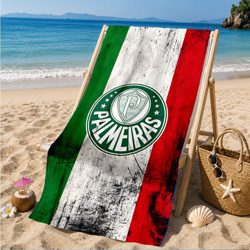 Fc Crest Design Printed Microfiber Beach Towel, Soft And Absorbent, Quick-Dry, Ideal for Summer Travel, Beach Essential, Swimming Pool