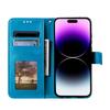 For iPhone 17 Pro Max Stand Case Imprinted Totem PU Leather Wallet Phone Cover with Wrist Strap