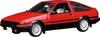 Automobile Kit Toyota Sprinter Trueno AE86 High Flash Two Tone Color Coded Plastic Model MN02 Platts/MONO 1/32 (Red & Black) (Car)