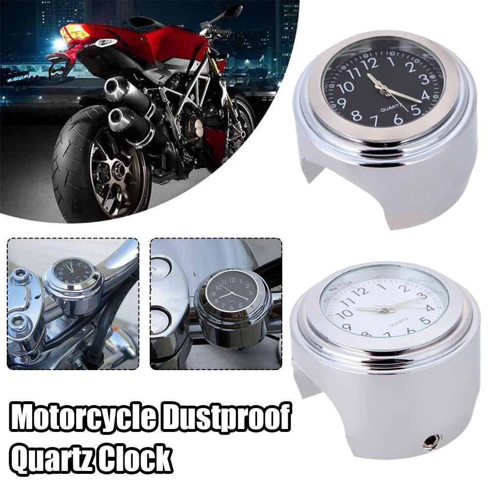 Universal Motorcycle Handlebar Watch Bike Hand Grip Bar Mount Dial Clock Waterproof For Scooter Bicycle Motor Atv S7i3