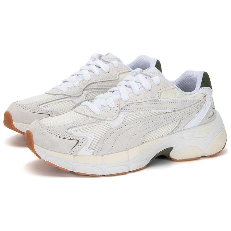 Puma Кроссовки Teveris Nitro White Green Moss Unisex Кремовые 388774-13