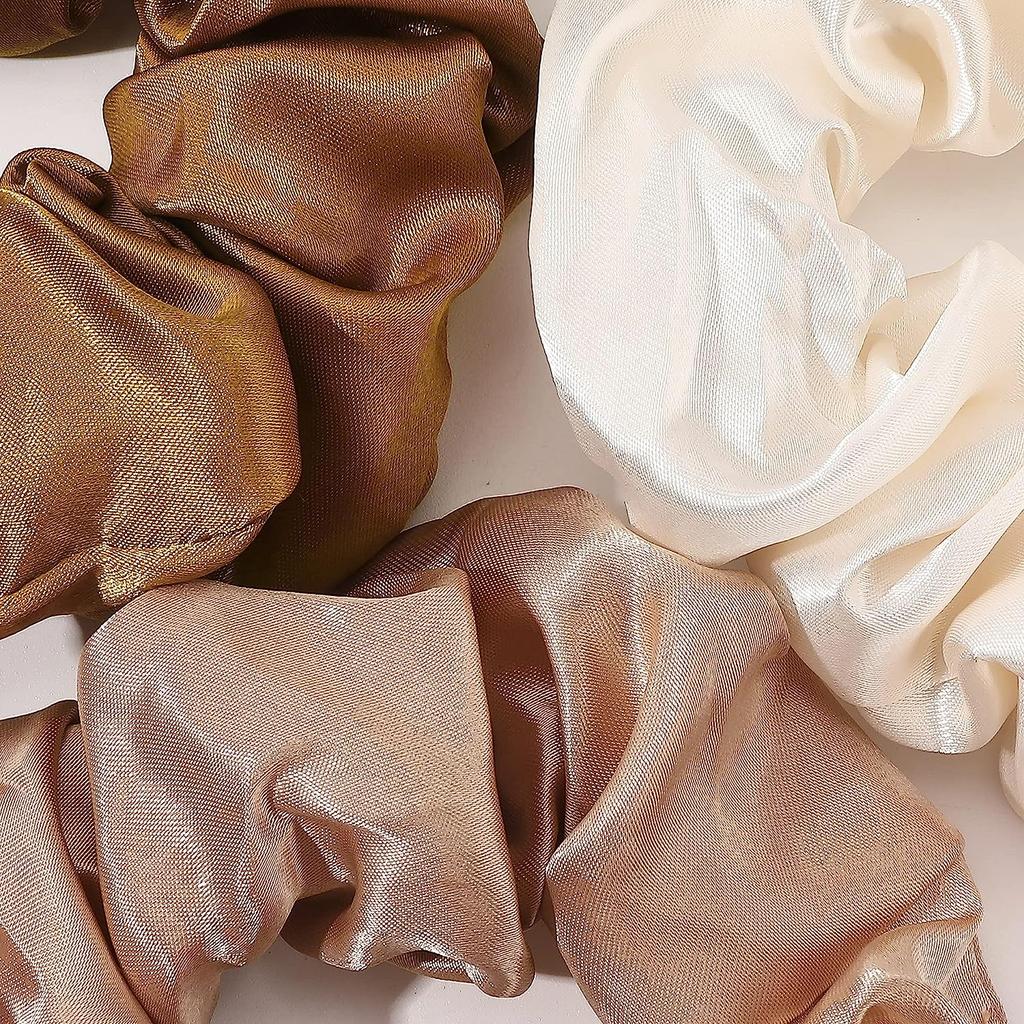 Резинки для волос Резинки для волос Шелковый атлас Резинки для волос - Резинки для волос Держатель для хвоста Упаковка нейтральных резинок для волос Аксессуары для волос для женщин