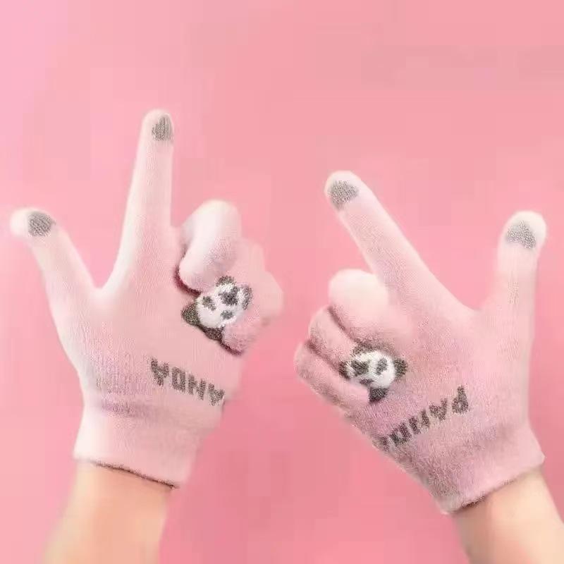 Новые зимние вязаные перчатки