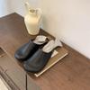 2025 Spring and Summer New Simple Niche Simple Bag Head Half Slippers Women's Retro Round Head Thick Sole One Pedal Muller Shoes