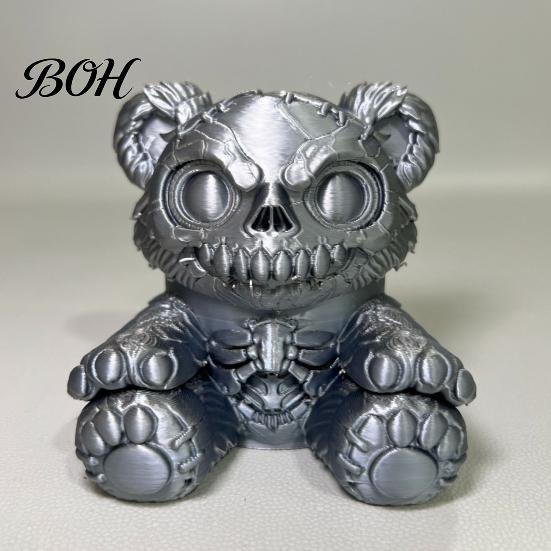 Dark Rebellious Car Decor Creepy Bear Trailer Hitch Cover, 3D Printed Exhaust Cap, Towing Vivid Accessory Ball Cover Dust Cap for Truck SUV, Halloween