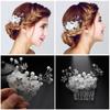 Женские украшения с цветами Жемчужный гребень для волос Кристальная повязка на голову Свадебное украшение Заколка для волос