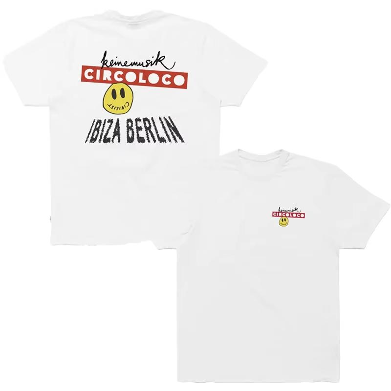 Keinemusik Запись Лейбл Хлопковая футболка Унисекс Мужская Женская Летняя с коротким рукавом Модный топ Повседневная Винтажная Роскошный бренд Ретро футболка