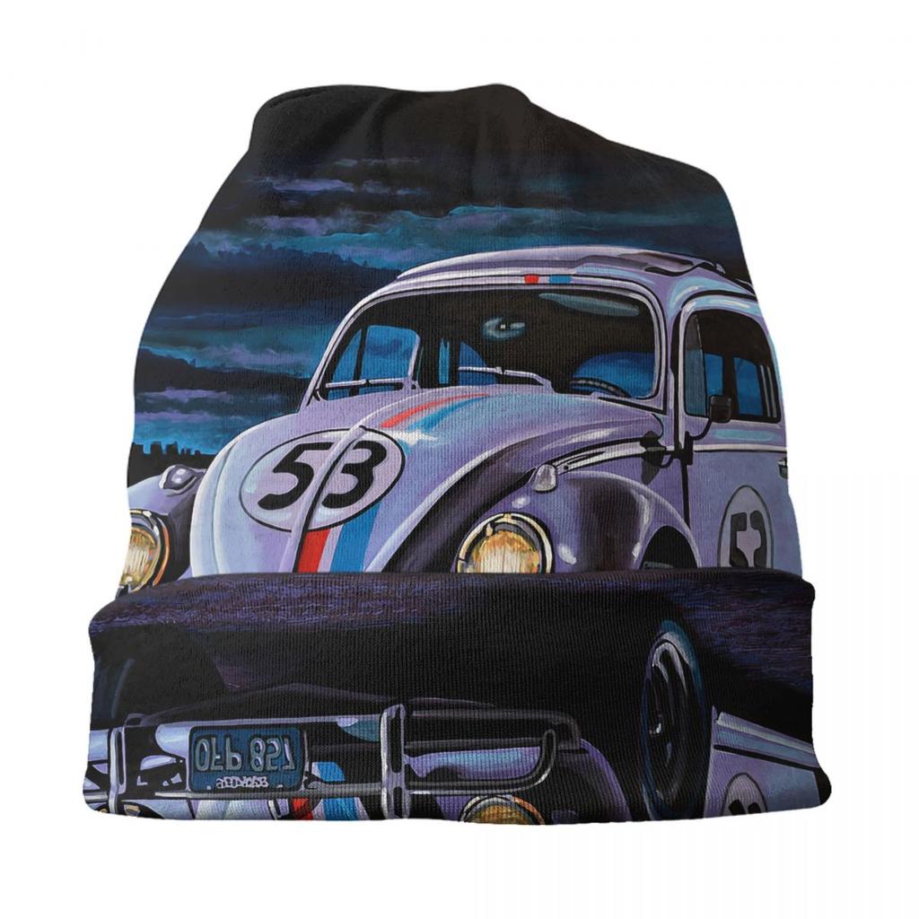 Классические шапки Herbie с гоночным автомобилем, модная вязаная шапка для женщин, унисекс, осенне-зимние теплые шапки Skullies, шапки