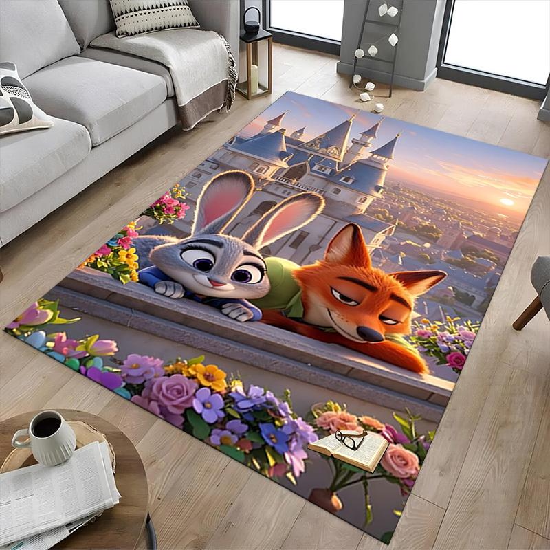 1pc castle flowers Carpet Anti Slip Polyester Floor Mat for office.Bedroom