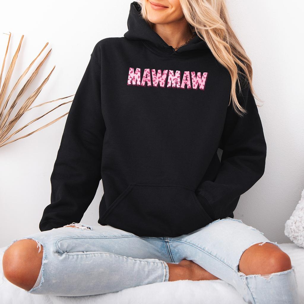 Худи для женщин Maw Maw Смешной слоган Любитель животных Милый мультяшный Подарок на день рождения