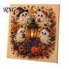 Quirky Halloween Art Projects Ghost Faux Pearl DIY Kit, Spooky 3D Bead Festive Kit Painting Crafts, Gothic Wall for Adults Beginners Creative